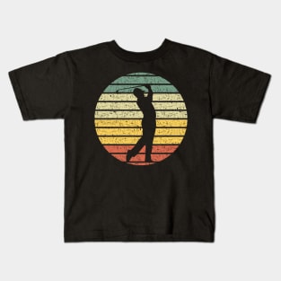 Vintage Golfer Silhouette Kids T-Shirt